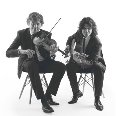 Albert Bello (guitarra) i Oriol Saña (violí), jazz, músics Albert Bello (guitarra) i Oriol Saña (violí), jazz, músics