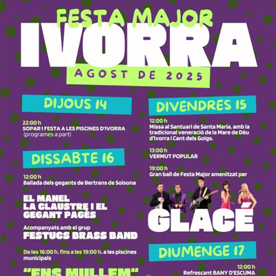 Festa Major d'Ivorra, 2025