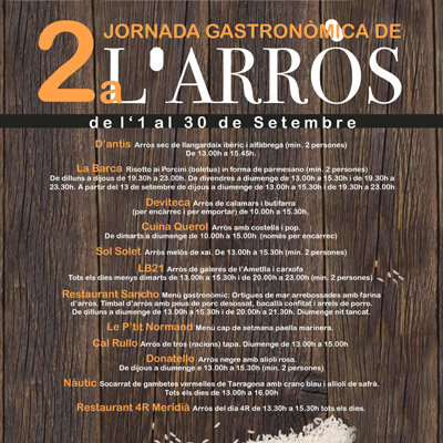 Jornada gastronòmica de l'arròs a l'Hospitalet de l'Infant, 2021