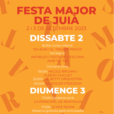 Festa Major de Juià, 2023
