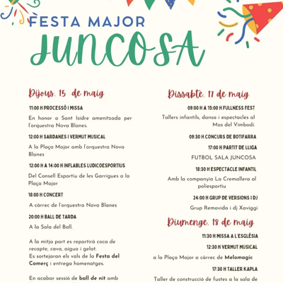 Festa Major de Sant Isidre a Juncosa, 2025 Festa Major de Sant Isidre a Juncosa, 2025