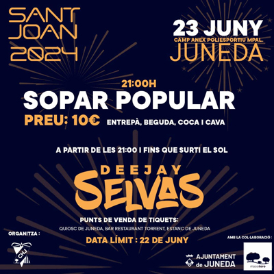 Revetlla de Sant Joan a Juneda, 2024