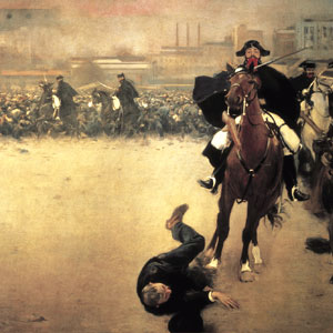 Fragment del quadre 'La Càrrega' de Ramon Casas Fragment del quadre 'La Càrrega' de Ramon Casas