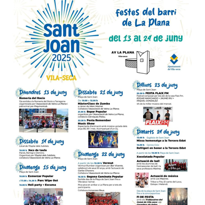 Festes de Sant Joan al barri de la Plana, Vila-seca, 2025