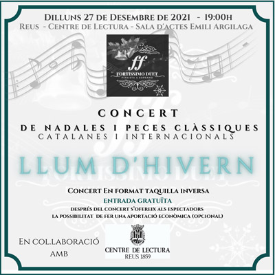 Concert 'Llum de d'hivern' al Centre de Lectura de Reus, 2021 Concert 'Llum de d'hivern' al Centre de Lectura de Reus, 2021