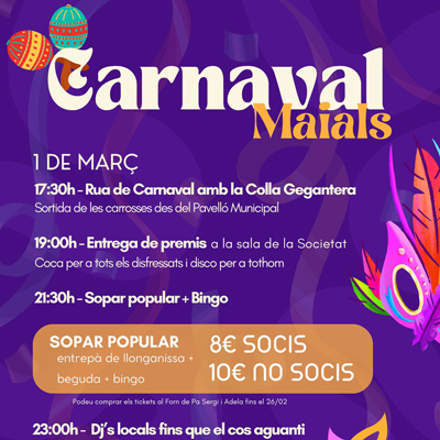 Carnaval a Maials, 2025 Carnaval a Maials, 2025
