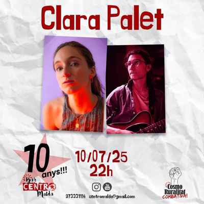 Concert de Clara Palet i Víctor Eraiga al Bar Centro, Maldà, 2025 Concert de Clara Palet i Víctor Eraiga al Bar Centro, Maldà, 2025