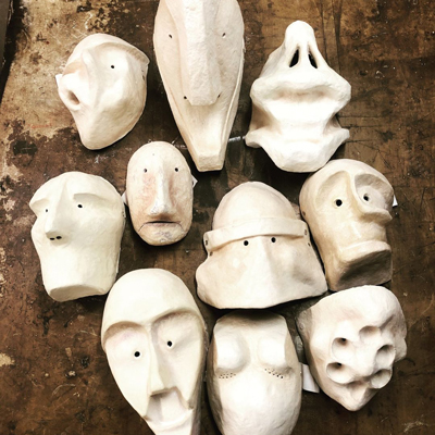 Exposició 'Liminal – Entre Màscares', Escultura aplicada a l'espectacle, Escola d'Art Ondara, Tàrrega, 2023 Exposició 'Liminal – Entre Màscares', Escultura aplicada a l'espectacle, Escola d'Art Ondara, Tàrrega, 2023