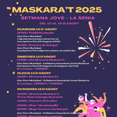Maskara’t - La Sénia 2025 Maskara’t - La Sénia 2025