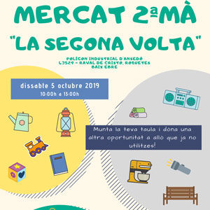 Mercat de 2a mà 'La Segona Volta' - Roquetes 2019 Mercat de 2a mà 'La Segona Volta' - Roquetes 2019