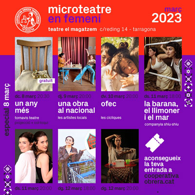 Cicle de microteatre en femení, Cooperativa Obrera Cicle de microteatre en femení, Cooperativa Obrera
