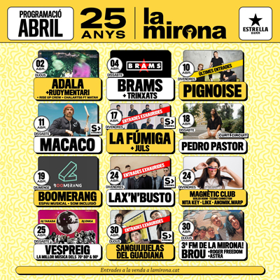 Abril a La Mirona, 2026 Abril a La Mirona, 2026