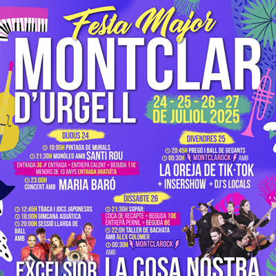Festa Major de Montclar d'Urgell, Agramunt, 2025
