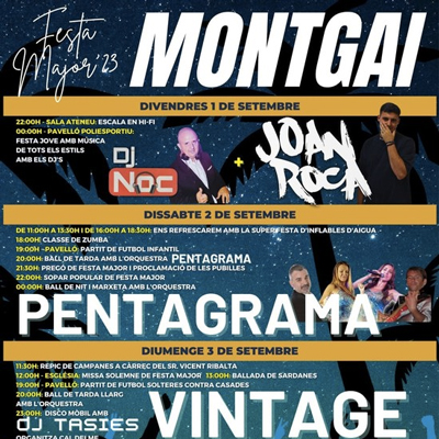 Festa Major de Montgai, 2023