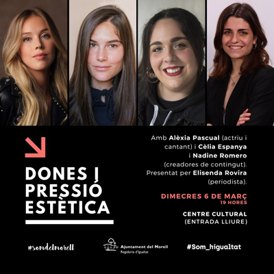 Taula rodona 'Dones i pressió estètica' al Morell, 8M, 2024