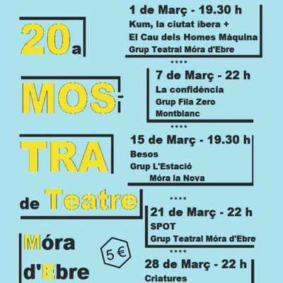 20a Mostra de teatre amateur - Móra d'Ebre 2026