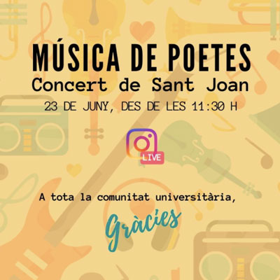 Concert en streaming 'Música de poetes' Concert en streaming 'Música de poetes'