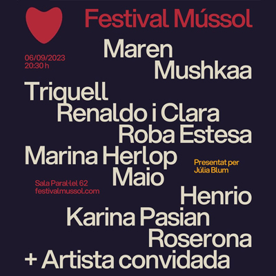 Festival Mússol, Sala Paral·lel 62, Afanoc, Barcelona, 2023 Festival Mússol, Sala Paral·lel 62, Afanoc, Barcelona, 2023