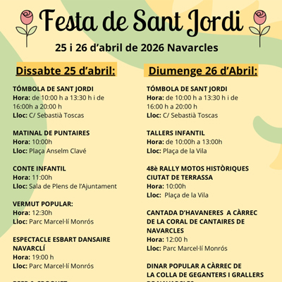 Sant Jordi a Navarcles, 2026 Sant Jordi a Navarcles, 2026