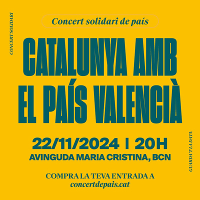 Concert solidari 'Catalunya amb el País Valencià', 2024 Concert solidari 'Catalunya amb el País Valencià', 2024