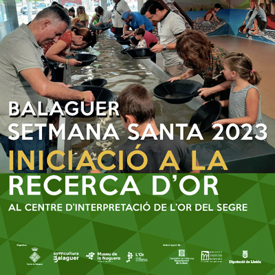Iniciació a la recerca d'or, Museu de la Noguera, Centre d'Interpretació de l'Or del Segre, sEtmana Santa, 2023