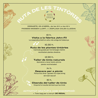 Ruta de les Tintòries, Paisatges Cooperatius, L'espluga Calva, 2022 Ruta de les Tintòries, Paisatges Cooperatius, L'espluga Calva, 2022