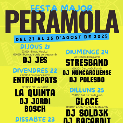 Festa Major de Peramola, 2025