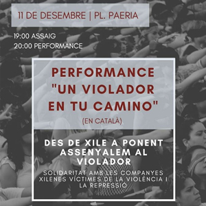 Performance 'Un violador en tu camino' (en català) a Lleida