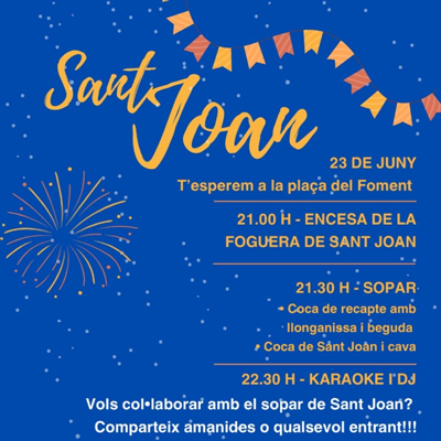 Revetlla de Sant Joan a La Pobla de Cérvoles, 2025 Revetlla de Sant Joan a La Pobla de Cérvoles, 2025