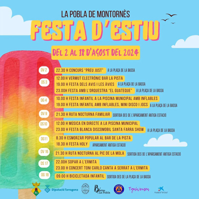 Festa d'Estiu de La Pobla de Montornès, 2024 Festa d'Estiu de La Pobla de Montornès, 2024