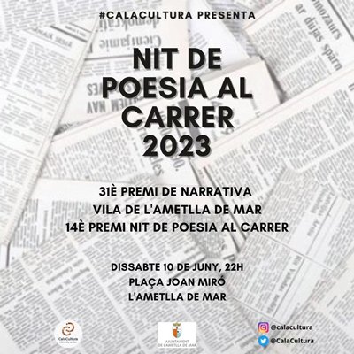 Nit de Poesia al Carrer a l'Ametlla de Mar, 2023
