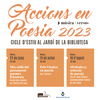 Cicle 'Accions en poesia', Vila-seca, 2023 Cicle 'Accions en poesia', Vila-seca, 2023