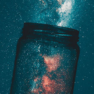 Pot amb estrelles, Cel, Firmament, GAlàxia, Pot de Vidre