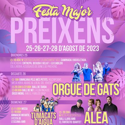 Festa Major de Preixens, 2023