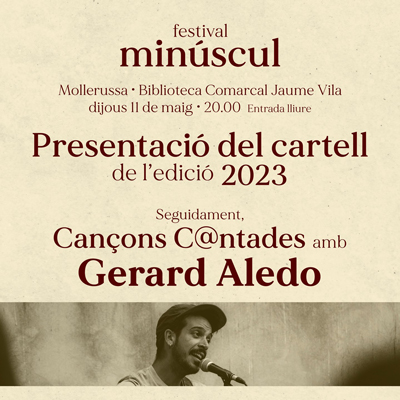 Presentació del Festival Minúscul, Presentació del Festival Minúscul,
