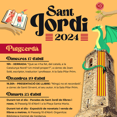 Diada de Sant Jordi a Puigcerdà, 2024 Diada de Sant Jordi a Puigcerdà, 2024