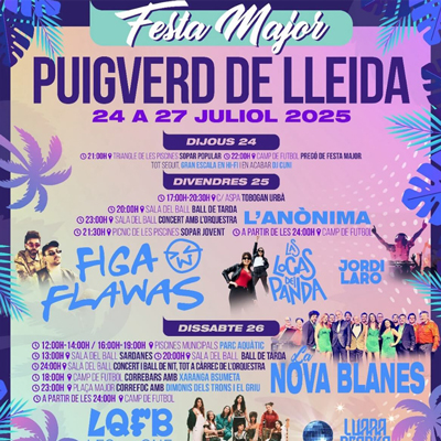 Festa Major de Puigverd de Lleida, 2025 Festa Major de Puigverd de Lleida, 2025