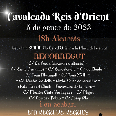 Cavalcada de Reis a Alcarràs, 2023 Cavalcada de Reis a Alcarràs, 2023