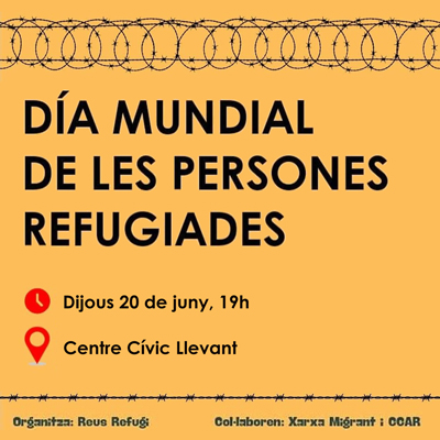 Jornada 'Dia Mundial de les Persones Refugiades', Reus Refugi, Reus, 2024 Jornada 'Dia Mundial de les Persones Refugiades', Reus Refugi, Reus, 2024