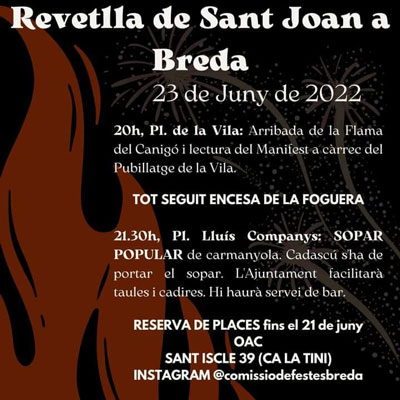 Revetlla de Sant Joan - Breda 2022 Revetlla de Sant Joan - Breda 2022