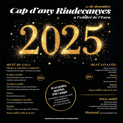 Revetlla de Cap d'Any a Riudecanyes, 2025