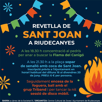 Revetlla de Sant Joan a Riudecanyes, 2025