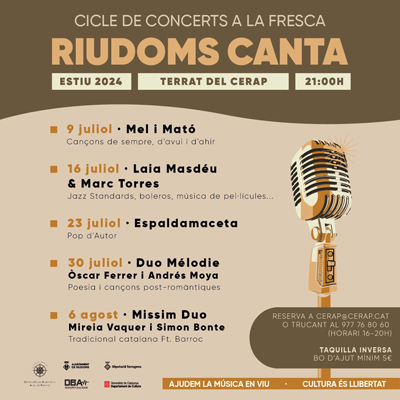 Cicle 'Riudoms canta', Riudoms, 2024 Cicle 'Riudoms canta', Riudoms, 2024