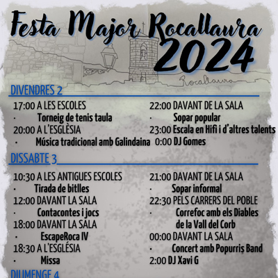 Festa Major de Rocallaura, 2024 Festa Major de Rocallaura, 2024