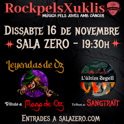 RockPelsXuclis, Leyendas de Oz i L'últim segell a la Sala Zero, Tarragona, 2024 RockPelsXuclis, Leyendas de Oz i L'últim segell a la Sala Zero, Tarragona, 2024