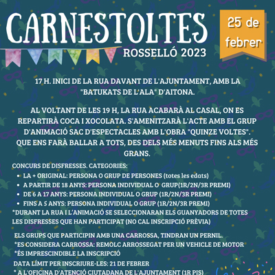 Carnaval a Rosselló, 2023