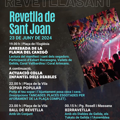 Revetlla de Sant Joan a Gelida 2024 Revetlla de Sant Joan a Gelida 2024