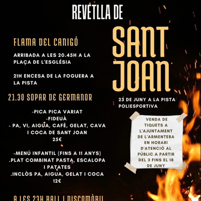 Revetlla de Sant Joan - l'Armentera 2024 Revetlla de Sant Joan - l'Armentera 2024