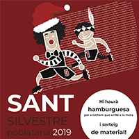 Fragment del cartell de la Sant Silvestre Poblatana