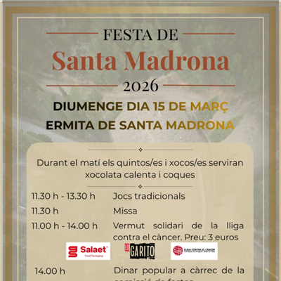 Festa de Santa Madrona - Corbera d'Ebre 2026 Festa de Santa Madrona - Corbera d'Ebre 2026